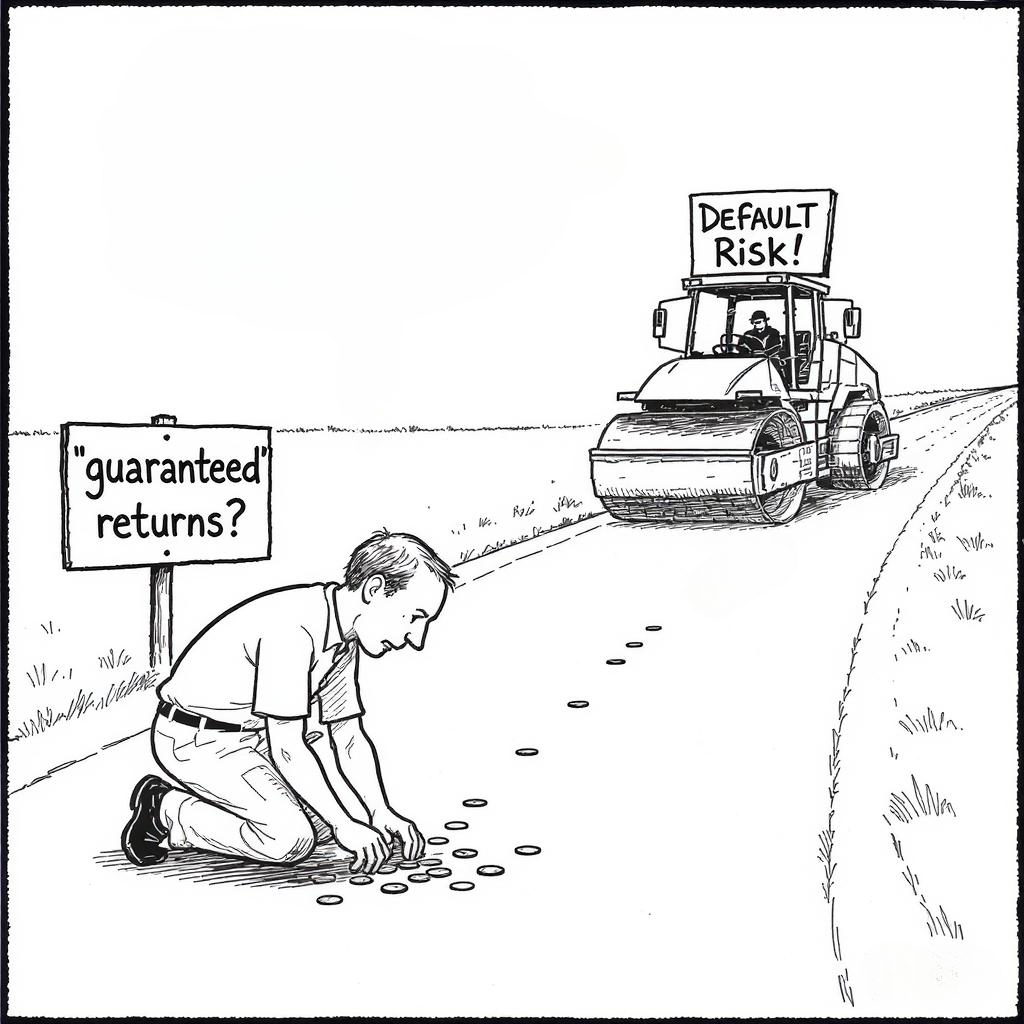 Picking up pennies, in front of a steamroller?